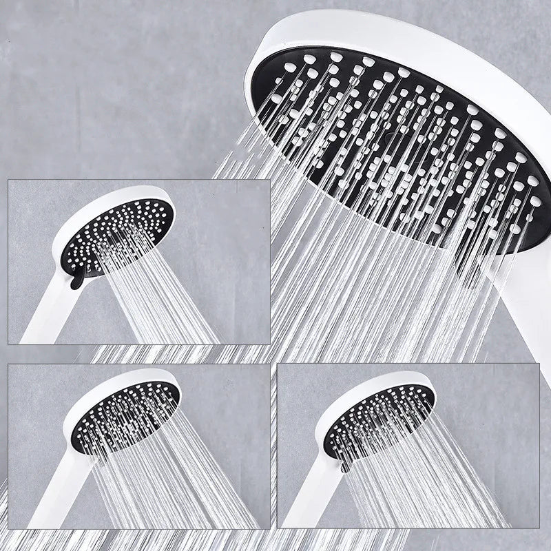 Bathroom Shower Faucet Set Wall Mounted White Brass Shower Faucet Set Black Gray Finished Thermostatic Modern Styel New