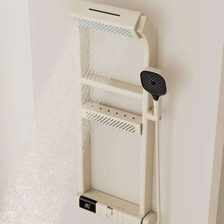 Applicable to Multifunctional thermostatic digital display rack shower shower set, designed for family bathrooms, toilets