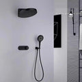 Bathroom Shower Faucet Set Brass Wall Mounted Thermostatic Rainfall style Shower Brush Gold /Gray Finished Three Functions