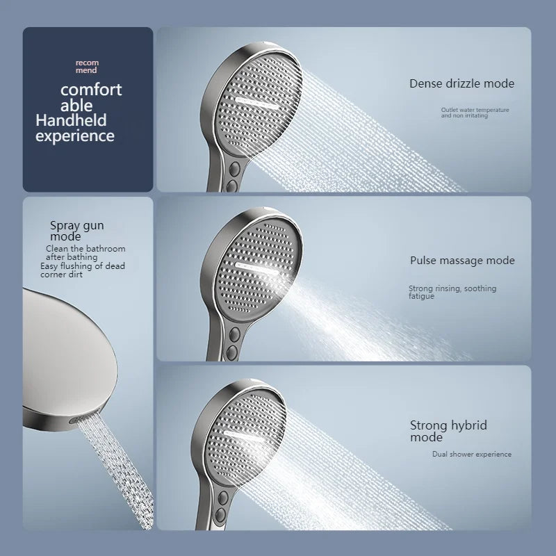 Digital Smart Bathroom Shower Set for Spa Waist Spray Shower System Faucets Rainfall Piano Bath Shower Set Apartment