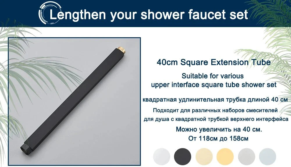 Ambient Lighting Digital Bathroom Shower System 12 Inch Rain Shower Head Waist Spray Thermostatic Digital Bathroom Shower Set