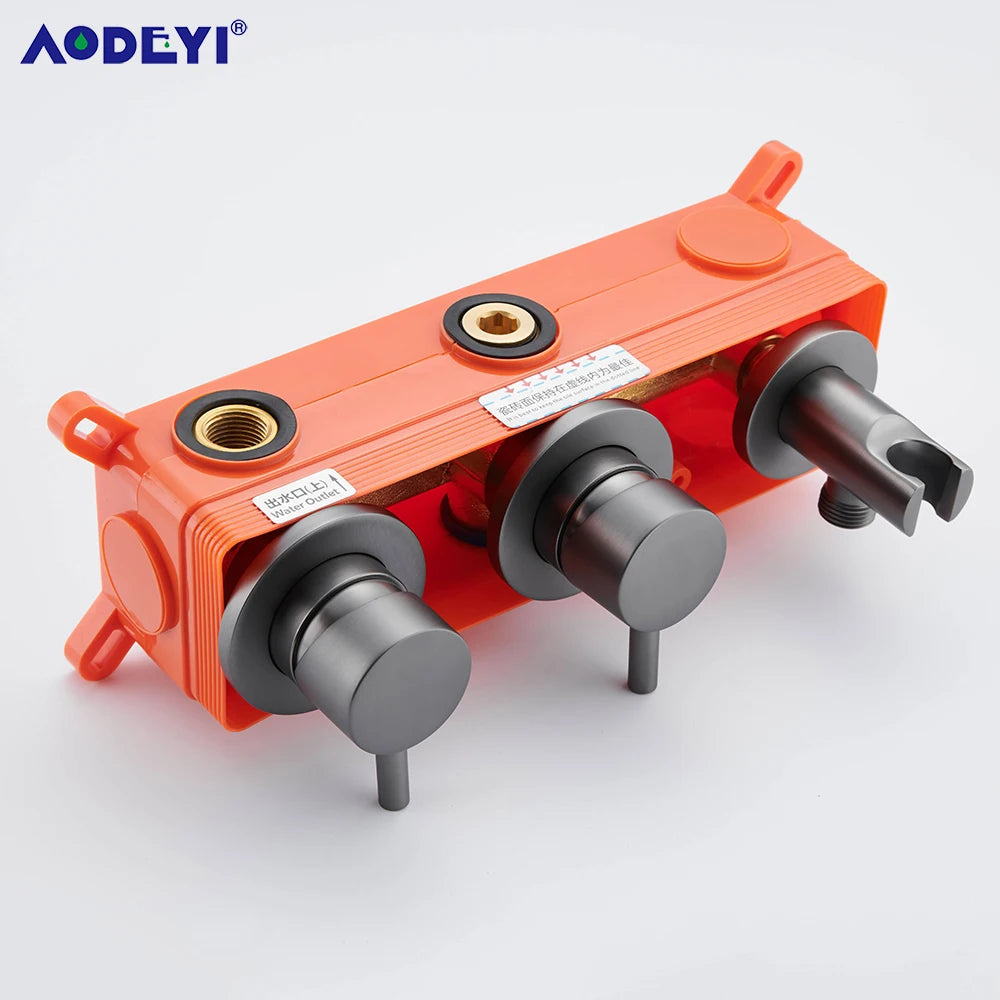 Bathroom Shower Faucet Set With Handshower Diverter Valve Holder Brass Wall Mount Spout Bathtub Mixer Bath Dual Handle Mixing