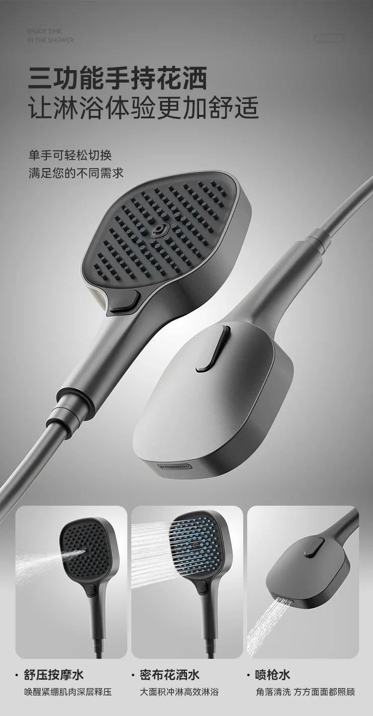 Applicable to Multifunctional thermostatic digital display rack shower shower set, designed for family bathrooms, toilets