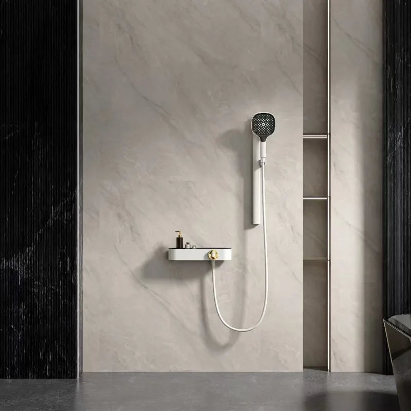 Luxury Modern Brass Bathroom shower faucet set Hot Cold water shower set Rainfall Waterfall 3 mode Shower faucet Wall Mounted