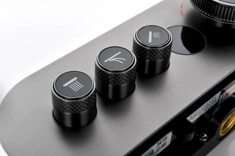 Bathroom Shower Faucet Set Brass Wall Mounted Thermostatic Rainfall style Shower Brush Gold /Gray Finished Three Functions