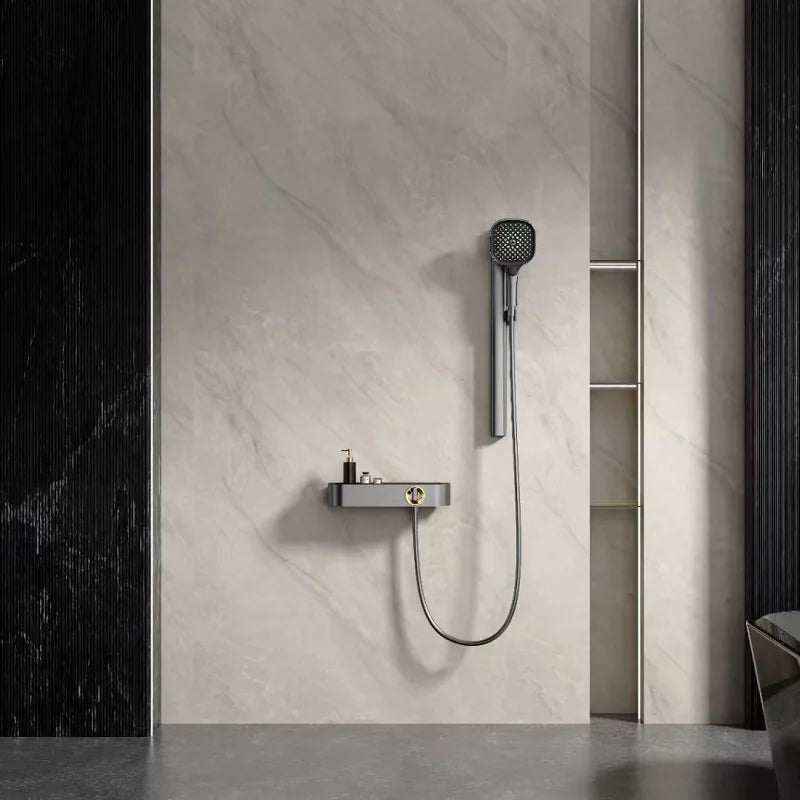 Luxury Modern Brass Bathroom shower faucet set Hot Cold water shower set Rainfall Waterfall 3 mode Shower faucet Wall Mounted