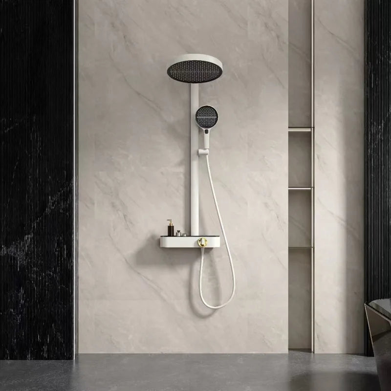 Luxury Modern Brass Bathroom shower faucet set Hot Cold water shower set Rainfall Waterfall 3 mode Shower faucet Wall Mounted