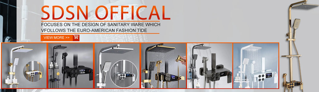 Ambient Lighting Digital Bathroom Shower System 12 Inch Rain Shower Head Waist Spray Thermostatic Digital Bathroom Shower Set