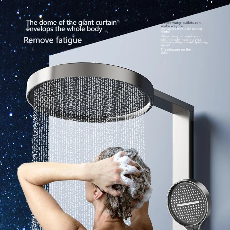 Digital Smart Bathroom Shower Set for Spa Waist Spray Shower System Faucets Rainfall Piano Bath Shower Set Apartment