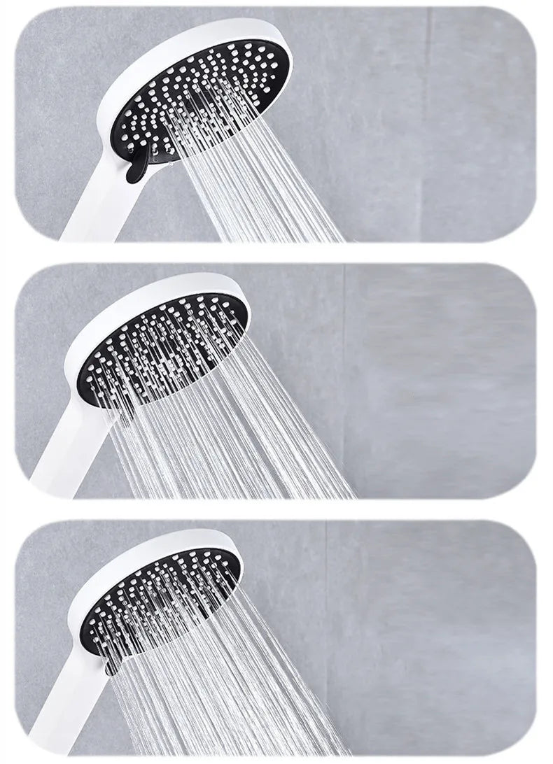 Bathroom Shower Faucet Set Wall Mounted White Brass Shower Faucet Set Black Gray Finished Thermostatic Modern Styel New